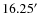 $16.25^{\prime}$
