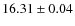$16.31\pm0.04$