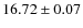 $16.72\pm0.07$