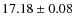 $17.18\pm0.08$