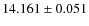 $14.161\pm0.051$