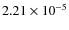 $2.21\times 10^{-5}$