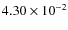 $4.30\times 10^{-2}$