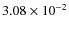 $3.08\times 10^{-2}$