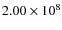 $2.00\times 10^{8}$