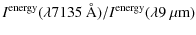 $\displaystyle I^{\rm energy}(\lambda 7135~{\rm\AA})/I^{\rm energy}(\lambda 9~{\rm\mu m})$