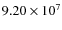 $9.20\times 10^{7}$