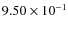 $9.50\times 10^{-1}$