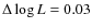 $\Delta \log L = 0.03$