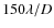 $150\lambda/D$