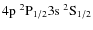 ${\rm 4p~^2P_{1/2}}{\rm 3s~^2S_{1/2}}$