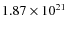 $1.87 \times 10^{21}$