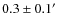 $0.3 \pm 0.1'$