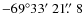 $-69\degr33\hbox{$^\prime$ }21\hbox{$.\!\!^{\prime\prime}$ }8$