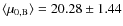 $\langle \mu_{\rm0,B}\rangle = 20.28\pm 1.44$