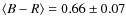 $\langle B-R \rangle = 0.66 \pm0.07$