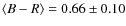 $\langle B-R\rangle = 0.66\pm0.10$