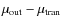 $\mu_{\rm out} - \mu_{\rm tran}$
