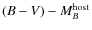 $(B-V)-M_{B}^{\rm host}$