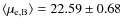 $\langle \mu_{\rm e,B} \rangle = 22.59 \pm0.68$
