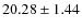 $20.28\pm 1.44$