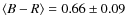 $\langle B-R \rangle = 0.66\pm 0.09$