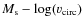 $M_{\rm s}-\log(v_{\rm circ})$