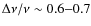 $\Delta\nu/\nu\sim 0.6{-}0.7$