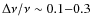 $\Delta\nu/\nu\sim 0.1{-}0.3$