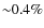 ${\sim}0.4\%$