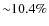 ${\sim} 10.4\%$