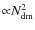 ${\propto}N_{\rm dm}^2$
