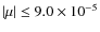 $\vert\mu\vert\leq 9.0 \times 10^{-5}$