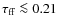 $\tau_{\rm ff}\la 0.21$