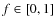 $f\in[0,1]$