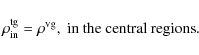 \begin{displaymath}\rho^{\rm {tg}}_{\rm {in}} = \rho^{\rm {vg}},~ \textrm{in the central regions}.
\end{displaymath}