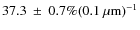 $37.3~\pm~0.7 \%(0.1~\mu{\rm m})^{-1}$
