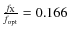 $\frac{f_{\rm X}}{f_{\rm opt}}=0.166$