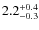 $\rm 2.2^{+0.4}_{-0.3}$
