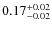 $\rm0.17^{+0.02}_{-0.02}$