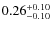 $\rm0.26^{+0.10}_{-0.10}$