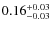 $\rm0.16^{+0.03}_{-0.03}$