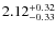 $\rm 2.12^{+0.32}_{-0.33}$