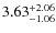 $\rm 3.63^{+2.06}_{-1.06}$