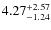 $\rm 4.27^{+2.57}_{-1.24}$