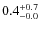 $\rm0.4^{+0.7}_{-0.0}$