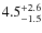 $\rm 4.5^{+2.6}_{-1.5}$