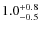 $\rm 1.0^{+0.8}_{-0.5}$