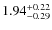 $\rm 1.94^{+0.22}_{-0.29}$