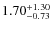 $\rm 1.70^{+1.30}_{-0.73}$